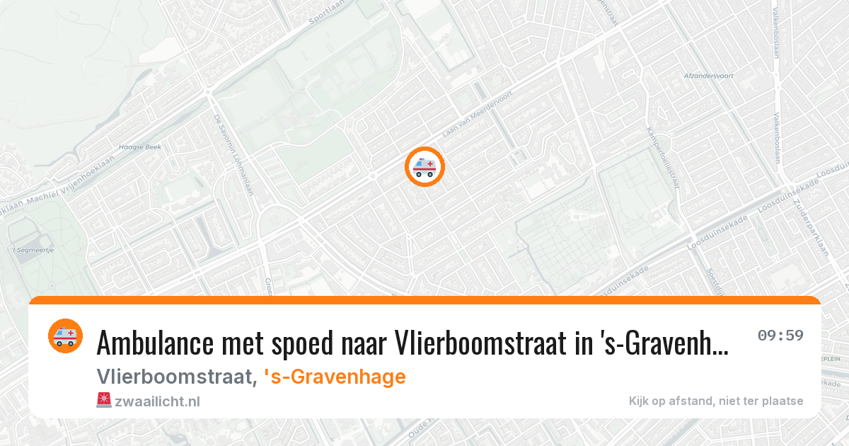 Ambulance met spoed naar Vlierboomstraat in 's-Gravenhage — 17 mrt 2026