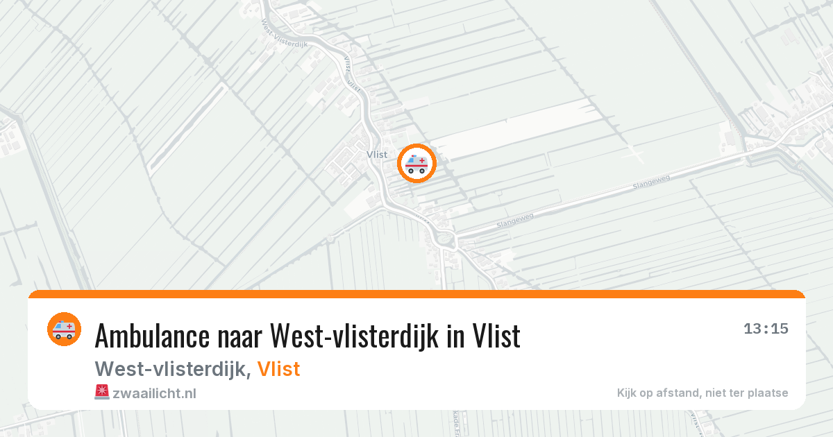 Ambulance naar West-vlisterdijk in Vlist — 9 jun 2026