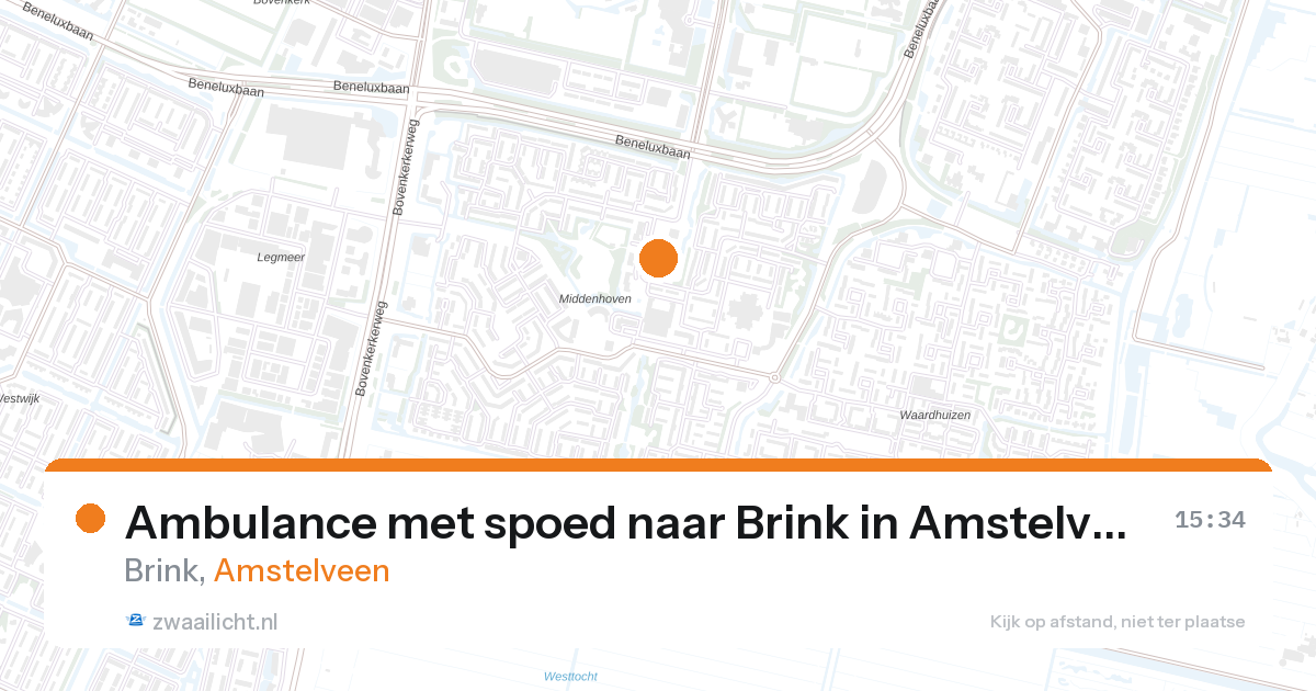 Ambulance met spoed naar Brink in Amstelveen — 25 jun 2026