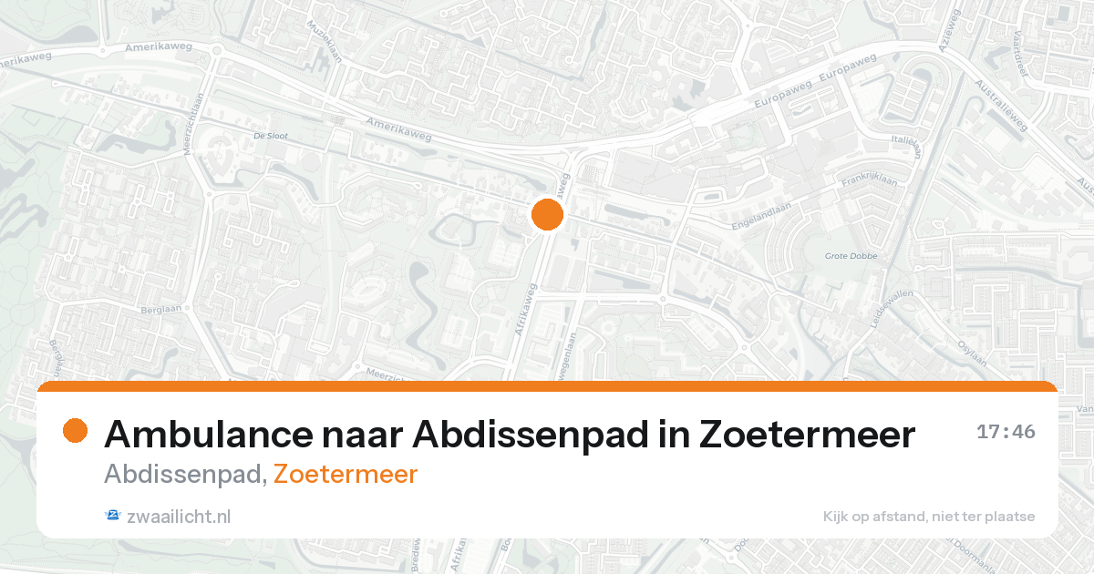 Ambulance naar Abdissenpad in Zoetermeer — 15 aug 2026