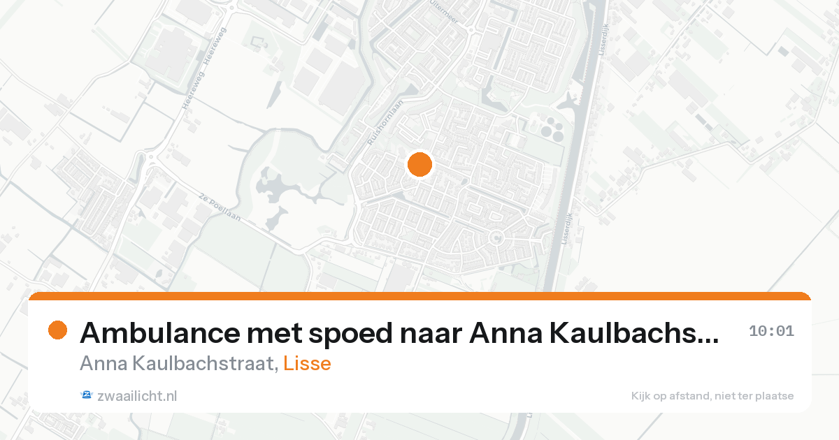 Ambulance met spoed naar Anna Kaulbachstraat in Lisse — 31 jan 2026