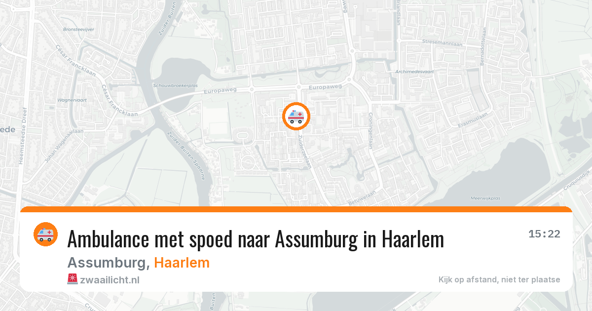 Ambulance met spoed naar Assumburg in Haarlem — 8 mei 2026