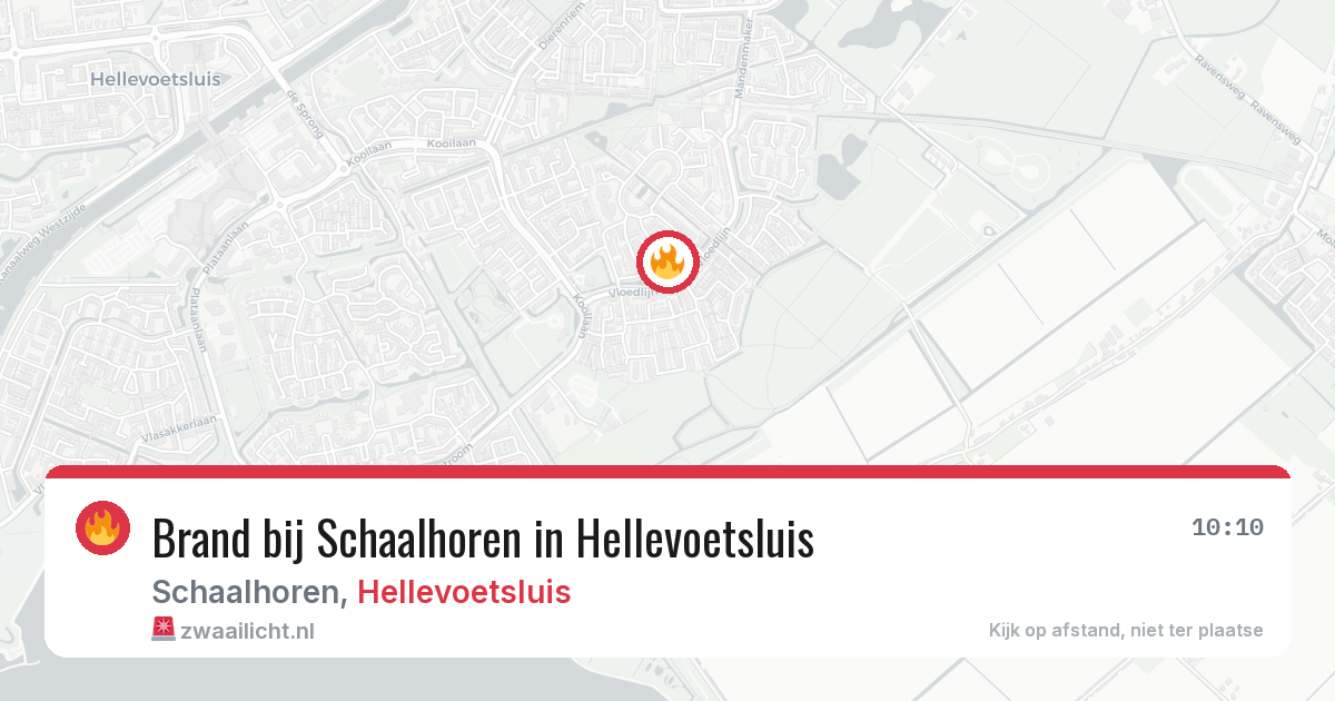 Brand bij Schaalhoren in Hellevoetsluis — 1 jun 2026