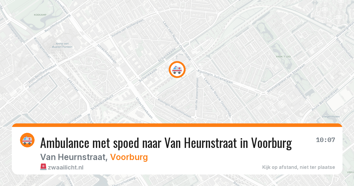 Ambulance met spoed naar Van Heurnstraat in Voorburg — 10 jun 2026