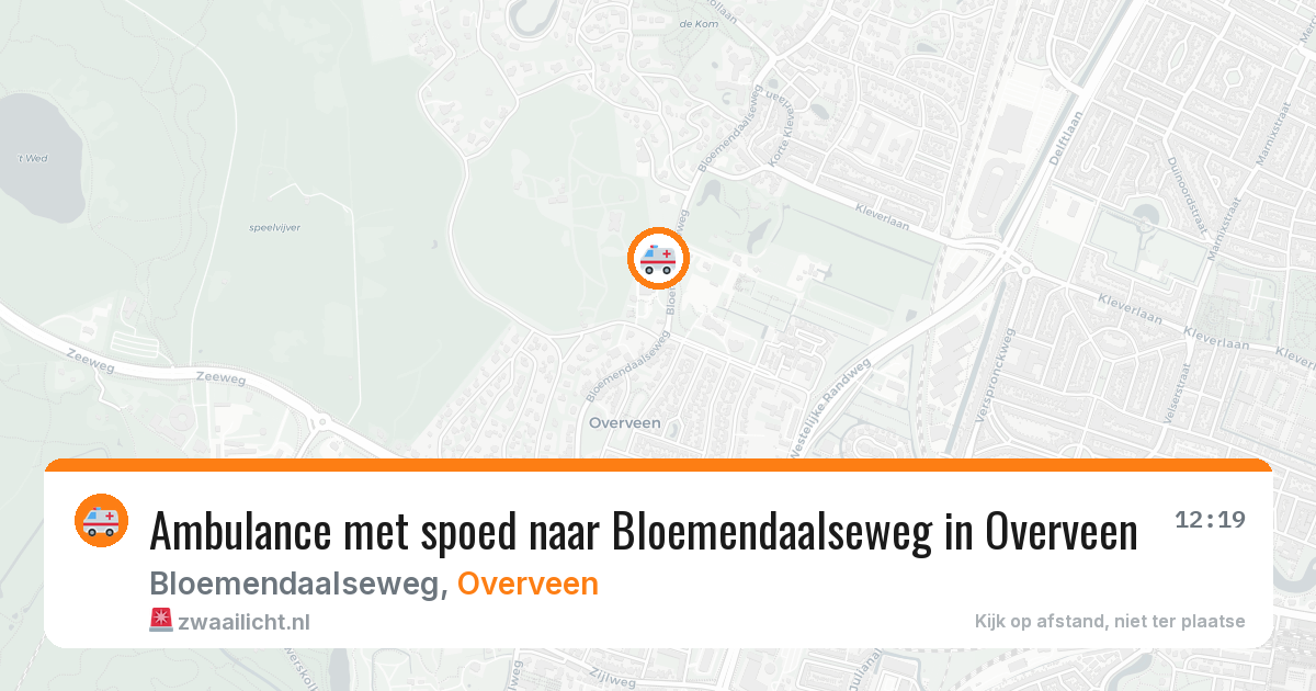 Ambulance met spoed naar Bloemendaalseweg in Overveen — 31 mrt 2026