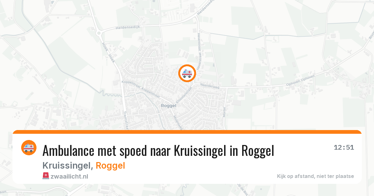 Ambulance met spoed naar Kruissingel in Roggel — 18 jan 2026