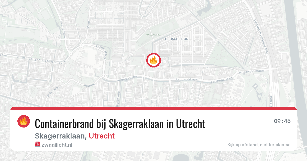 Containerbrand bij Skagerraklaan in Utrecht — 3 apr 2026