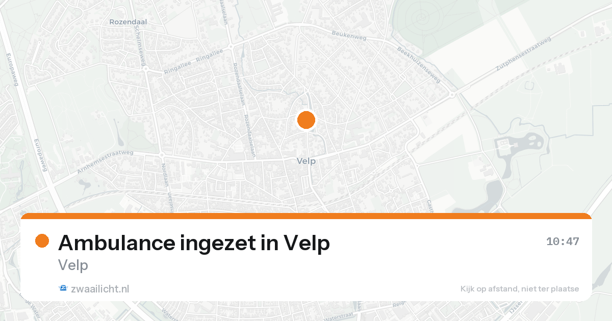 Ambulance ingezet in Velp — 24 jun 2026