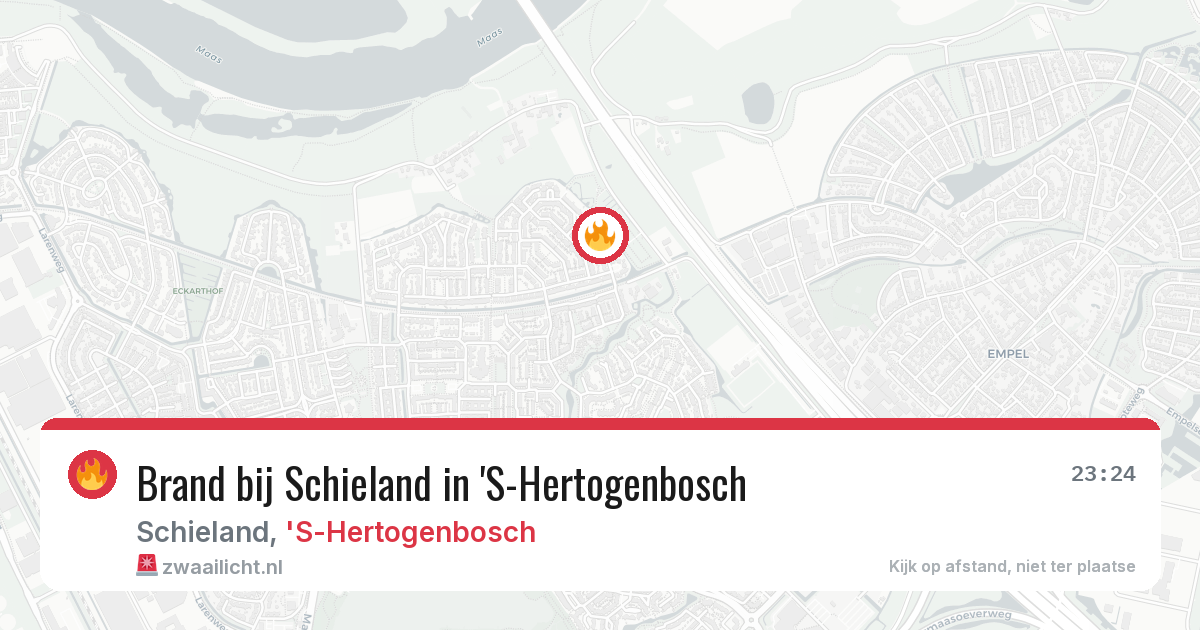 Brand bij Schieland in 'S-Hertogenbosch — 22 mei 2026