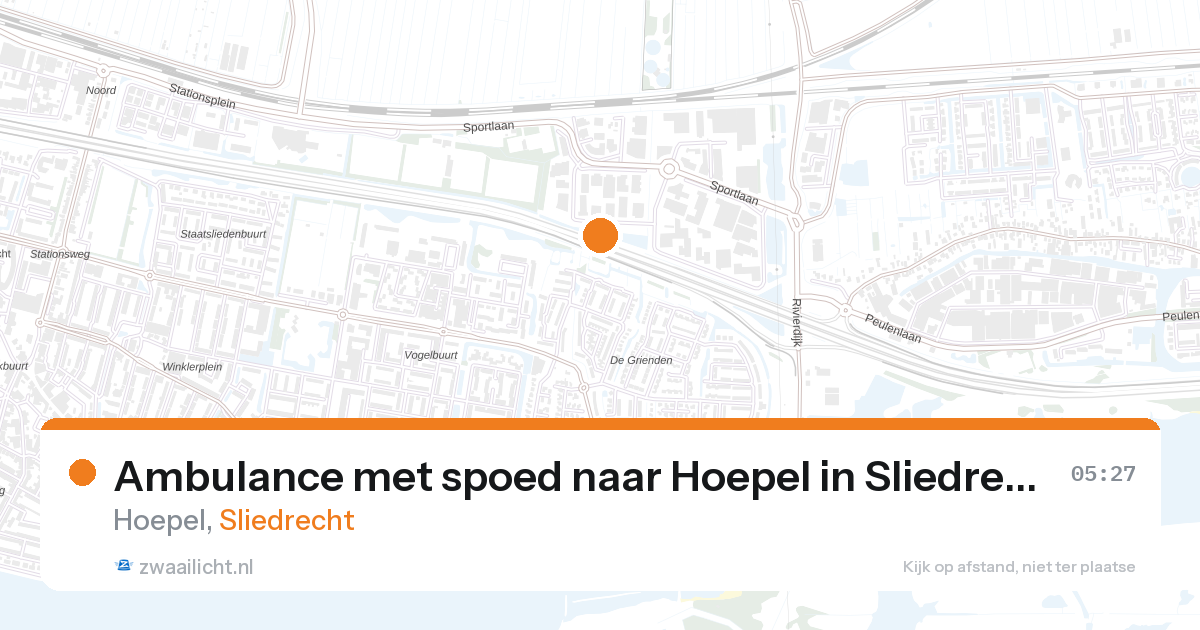 Ambulance met spoed naar Hoepel in Sliedrecht — 3 jun 2026