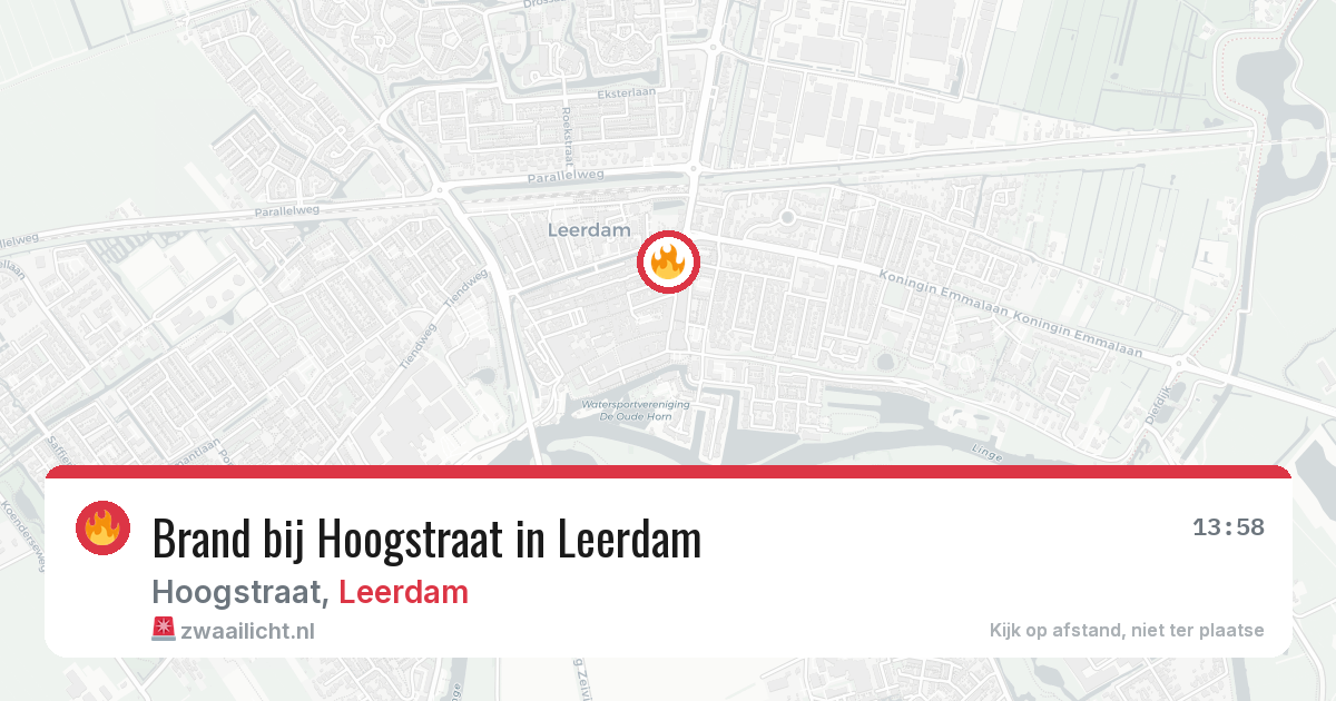Brand bij Hoogstraat in Leerdam — 3 jun 2026