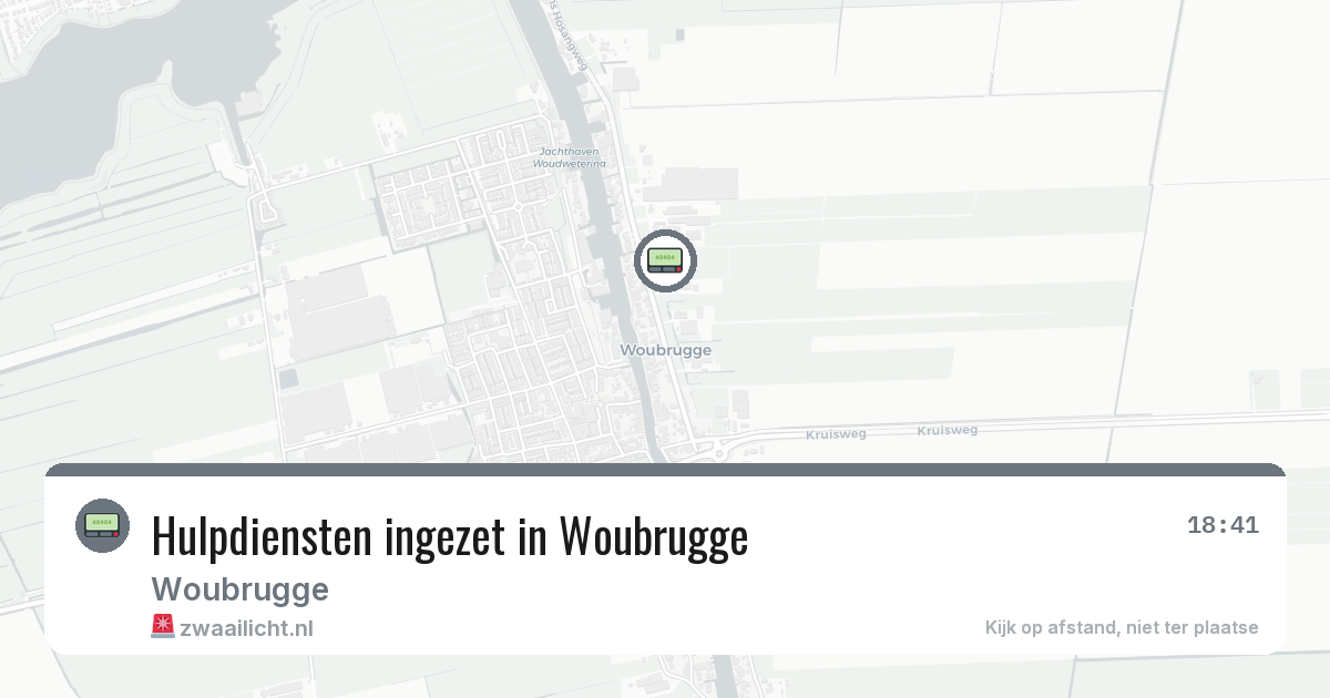 Hulpdiensten ingezet in Woubrugge — 25 jun 2026 | 🚨 Zwaailicht.nl