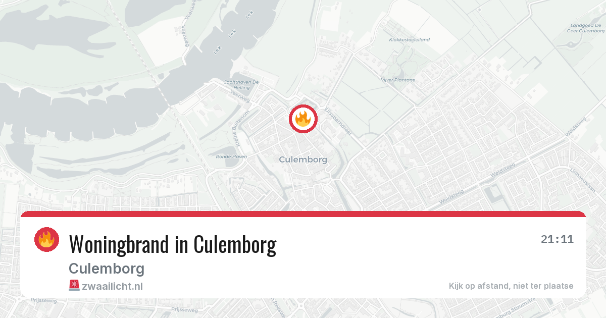 Woningbrand in Culemborg — 29 mrt 2026