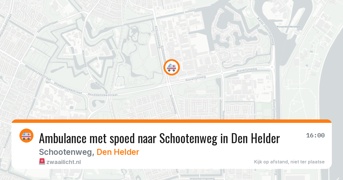 Ambulance met spoed naar Schootenweg in Den Helder — 9 jun 2026