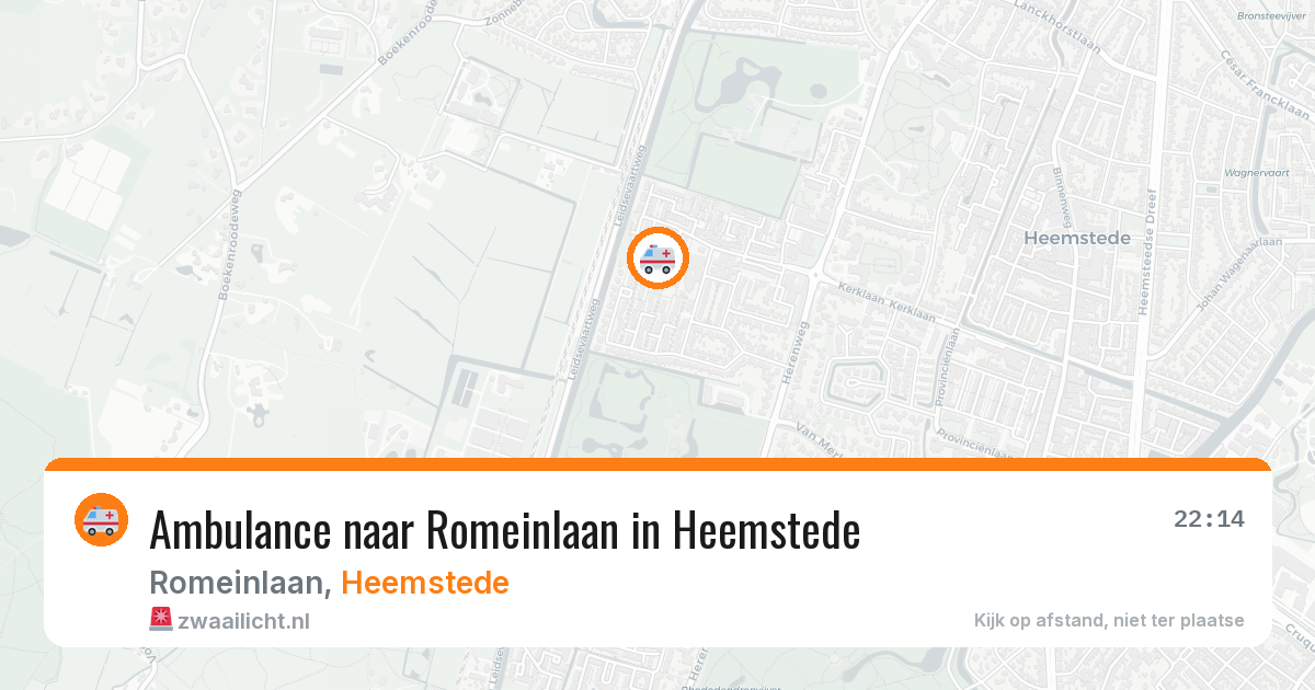 Ambulance naar Romeinlaan in Heemstede — 19 apr 2026