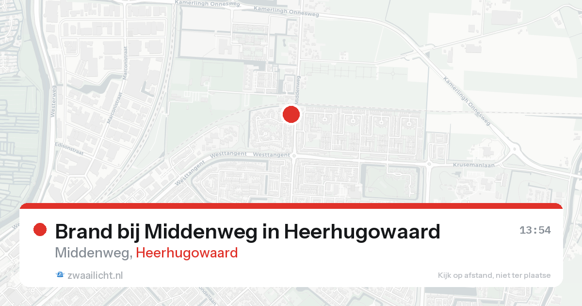 Brand bij Middenweg in Heerhugowaard — 21 aug 2026