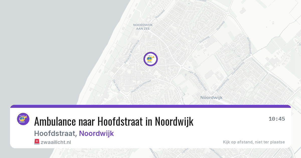 Ambulance naar Hoofdstraat in Noordwijk — 7 jul 2026