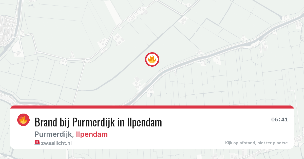 Brand bij Purmerdijk in Ilpendam — 11 mrt 2026