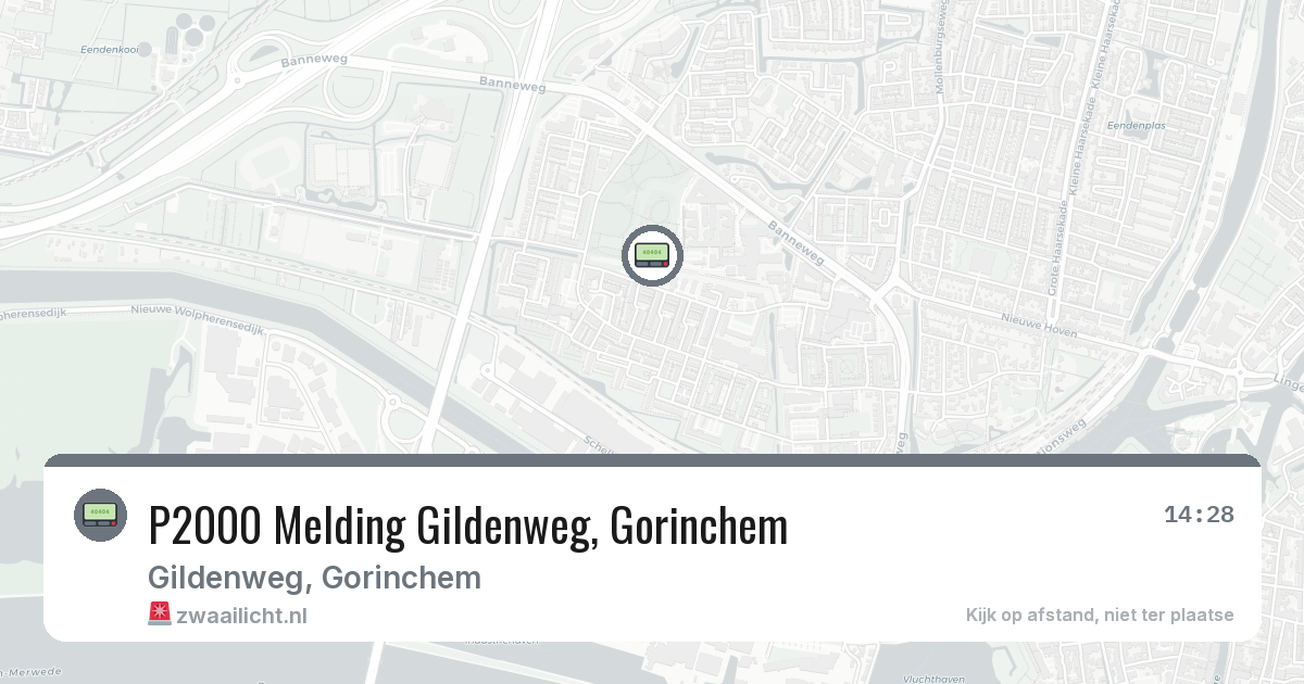 P2000 Melding Gildenweg, Gorinchem — 8 feb 2026