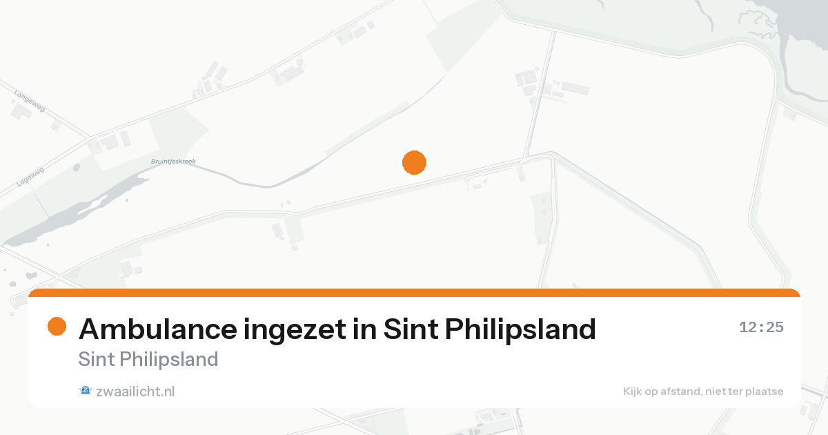 Ambulance ingezet in Sint Philipsland — 13 aug 2026