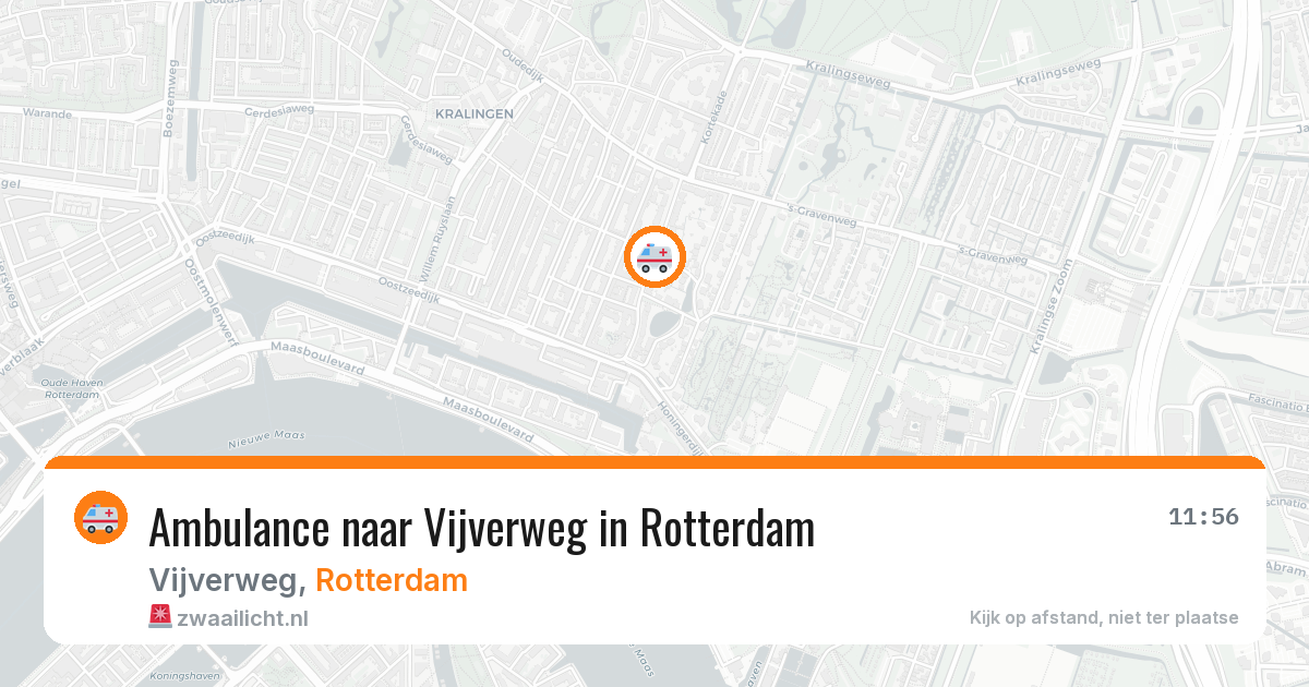 Ambulance naar Vijverweg in Rotterdam — 27 mrt 2026