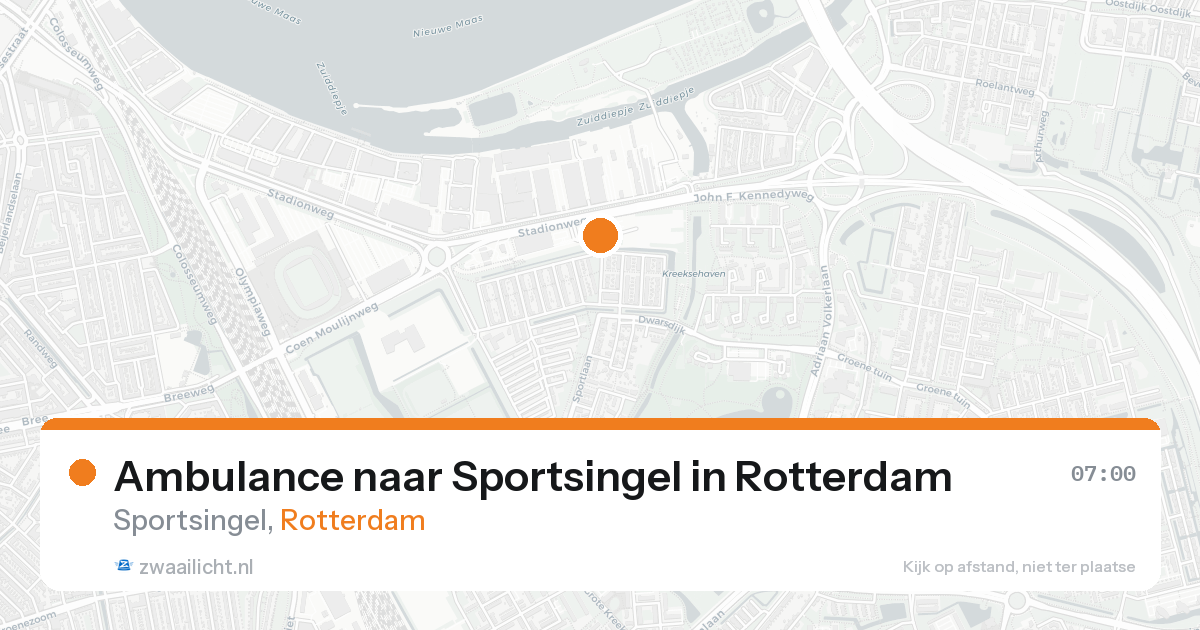 Ambulance naar Sportsingel in Rotterdam — 16 aug 2026