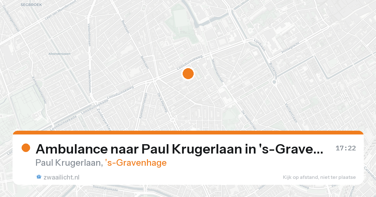 Ambulance naar Paul Krugerlaan in 's-Gravenhage — 16 aug 2026