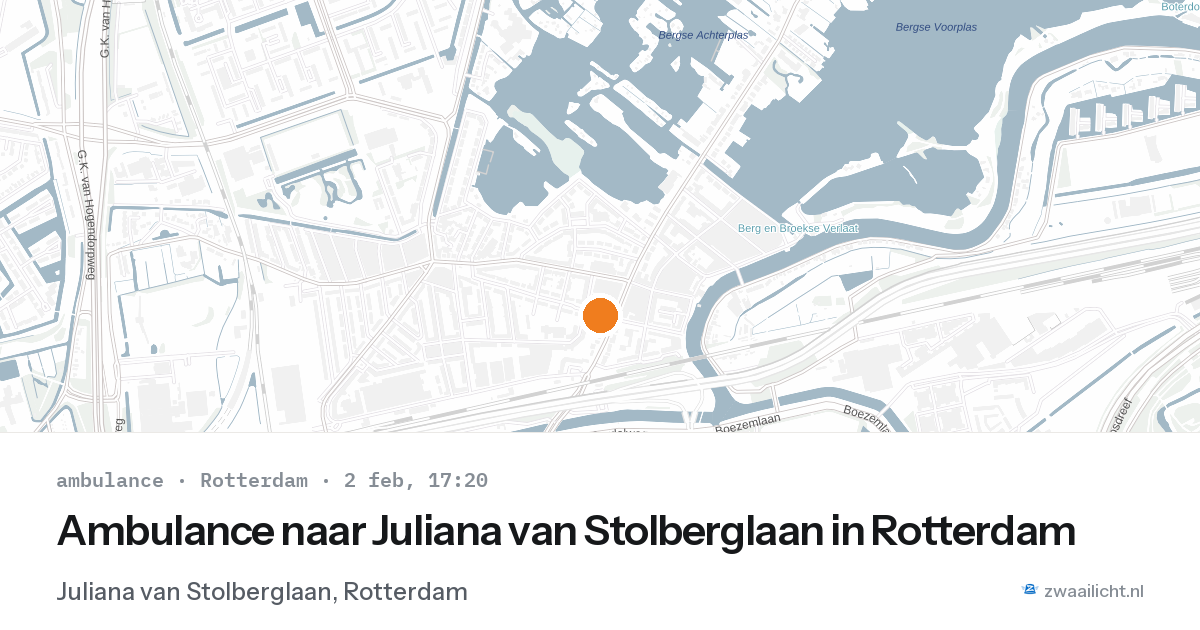 Ambulance naar Juliana van Stolberglaan in Rotterdam — 2 feb 2026