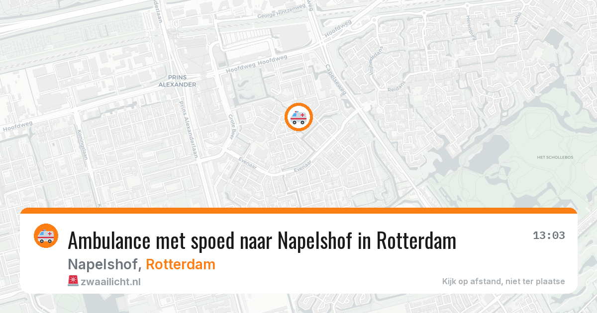 Ambulance met spoed naar Napelshof in Rotterdam — 6 mrt 2026