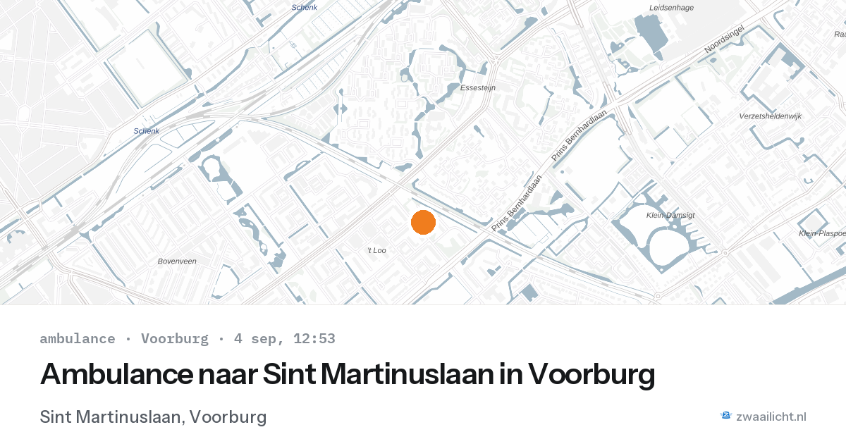 Ambulance naar Sint Martinuslaan in Voorburg — 4 sep 2026