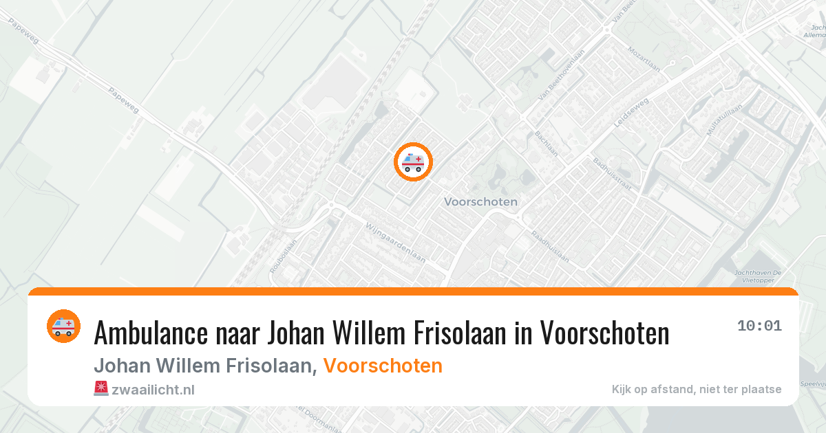Ambulance naar Johan Willem Frisolaan in Voorschoten — 5 aug 2026