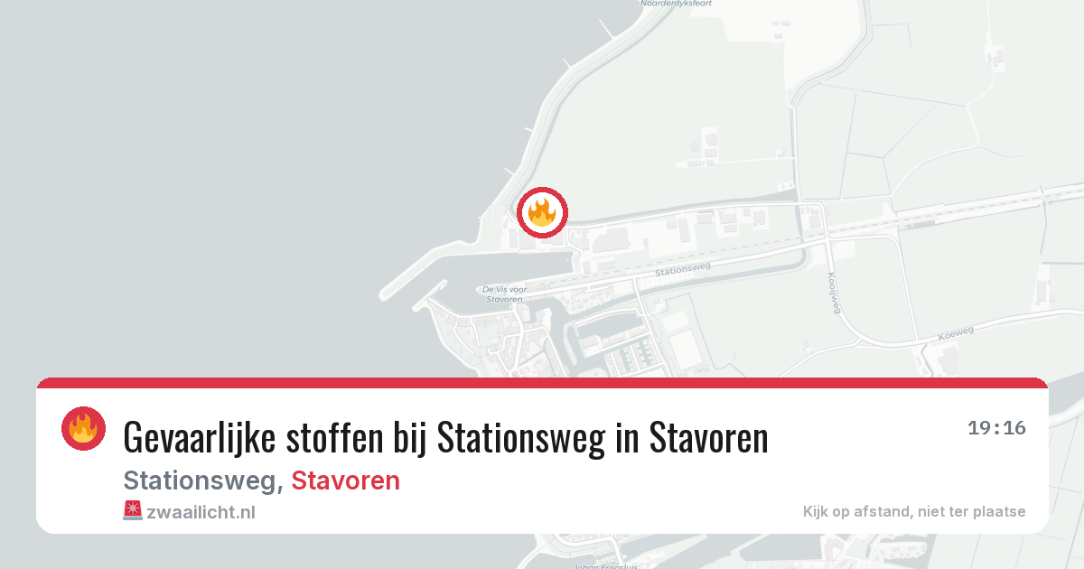 Gevaarlijke stoffen bij Stationsweg in Stavoren — 7 mei 2026