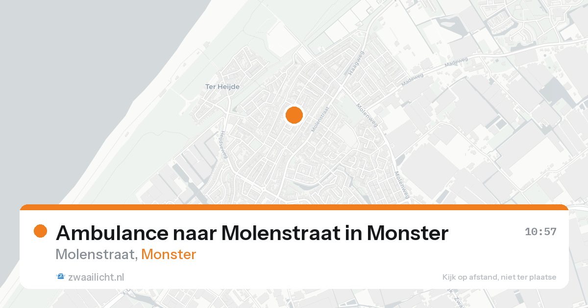 Ambulance naar Molenstraat in Monster — 18 aug 2026
