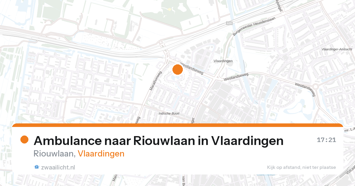 Ambulance naar Riouwlaan in Vlaardingen — 27 aug 2026