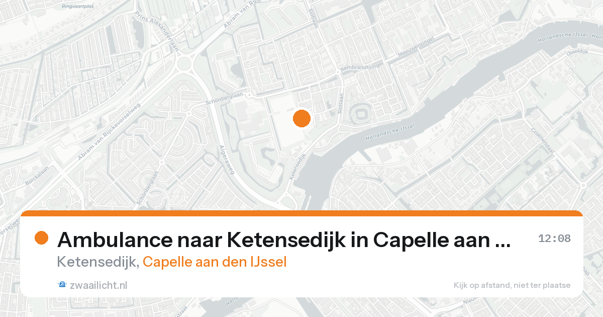 Ambulance naar Ketensedijk in Capelle aan den IJssel — 15 aug 2026