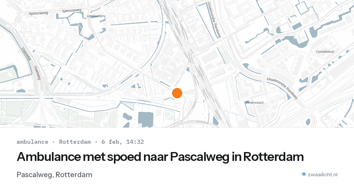 Ambulance met spoed naar Pascalweg in Rotterdam — 6 feb 2026