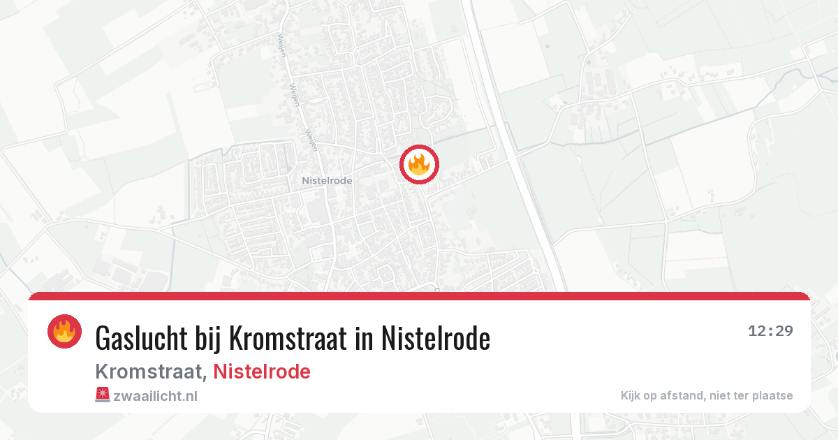 Gaslucht bij Kromstraat in Nistelrode — 16 mei 2026