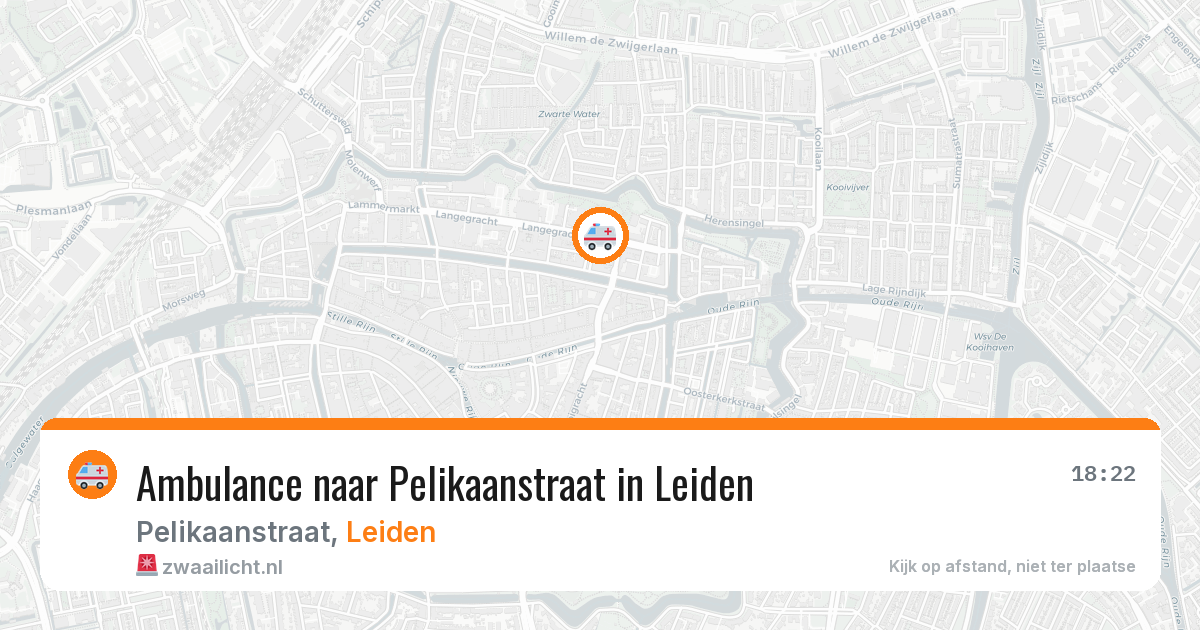 Ambulance naar Pelikaanstraat in Leiden — 16 mei 2026