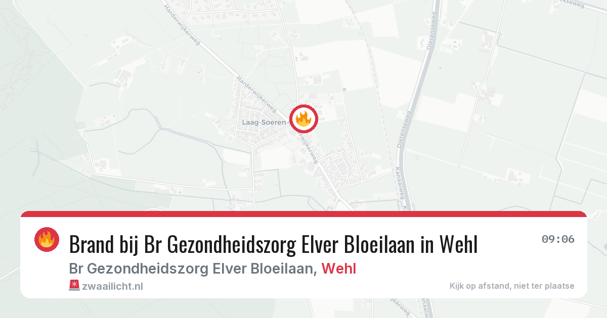 Brand bij Br Gezondheidszorg Elver Bloeilaan in Wehl — 17 apr 2026