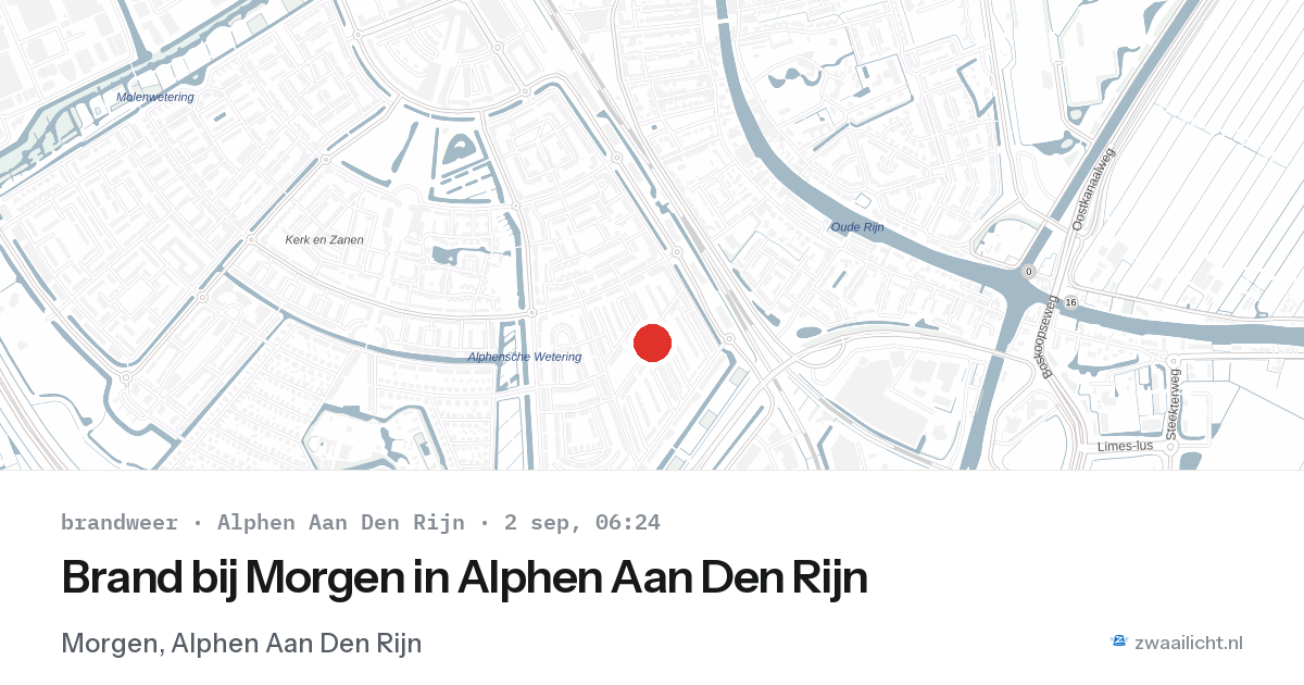 Brand bij Morgen in Alphen Aan Den Rijn — 2 sep 2026