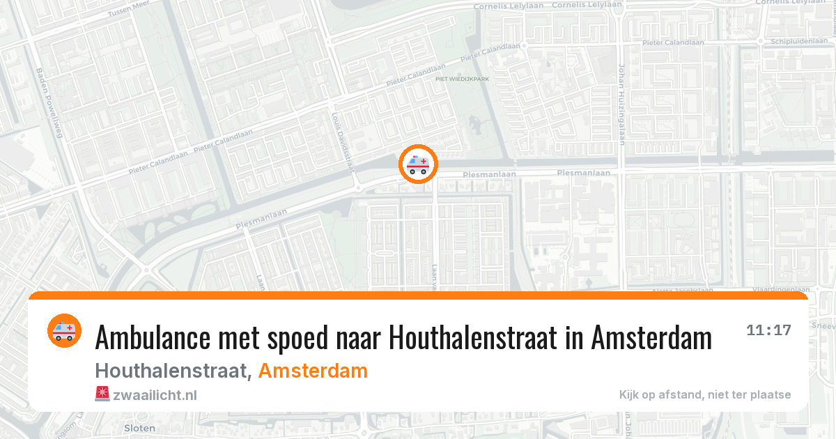 Ambulance met spoed naar Houthalenstraat in Amsterdam — 24 jul 2026
