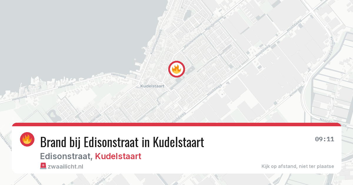 Brand bij Edisonstraat in Kudelstaart — 19 mrt 2026