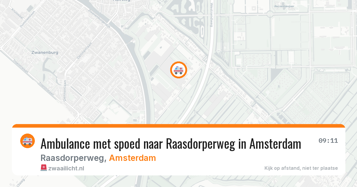 Ambulance met spoed naar Raasdorperweg in Amsterdam — 8 mei 2026
