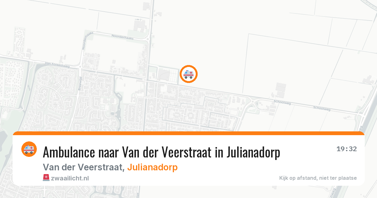 Ambulance naar Van der Veerstraat in Julianadorp — 18 jul 2026