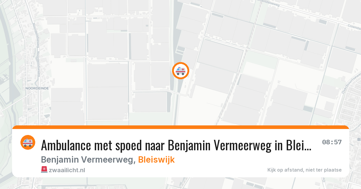 Ambulance met spoed naar Benjamin Vermeerweg in Bleiswijk — 24 mei 2026