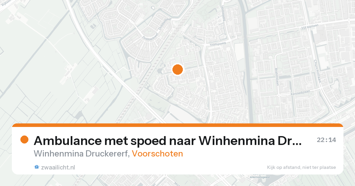 Ambulance met spoed naar Winhenmina Druckererf in Voorschoten — 15 jun 2026