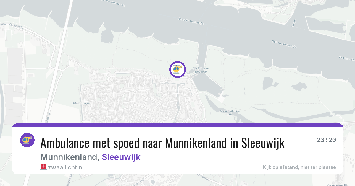 Ambulance met spoed naar Munnikenland in Sleeuwijk — 1 jun 2026
