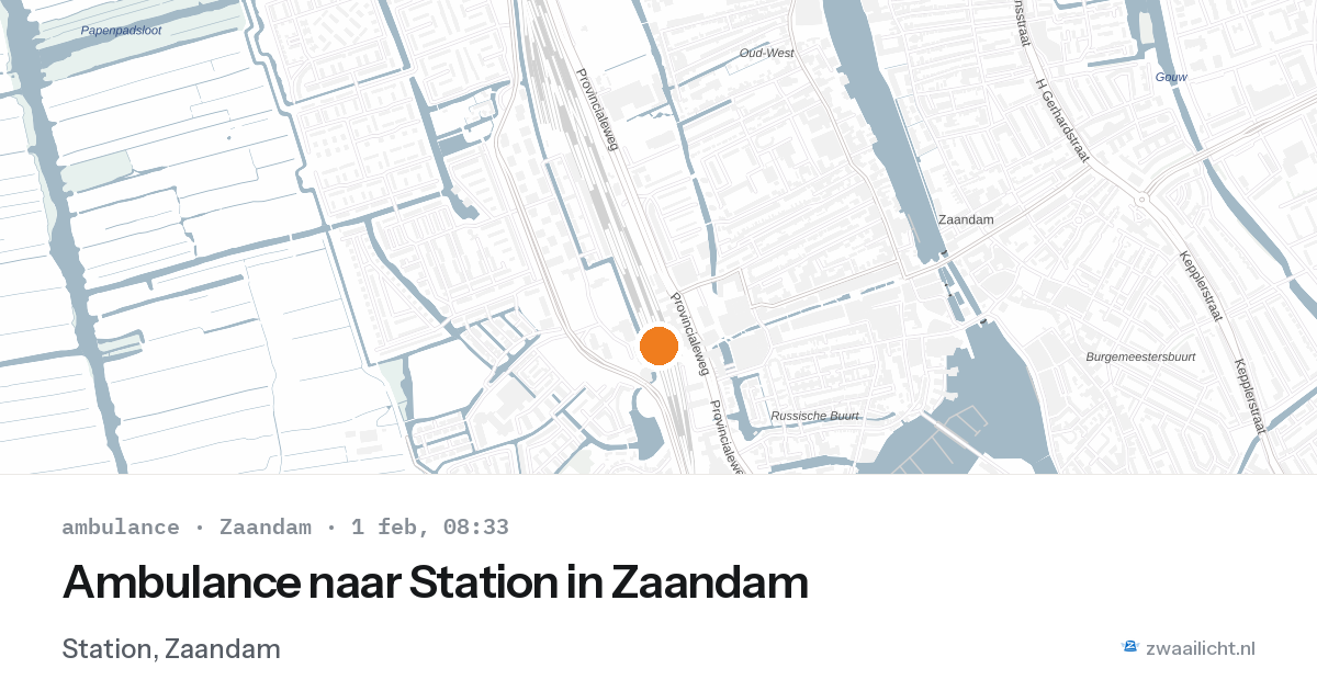 Ambulance naar Station in Zaandam — 1 feb 2026