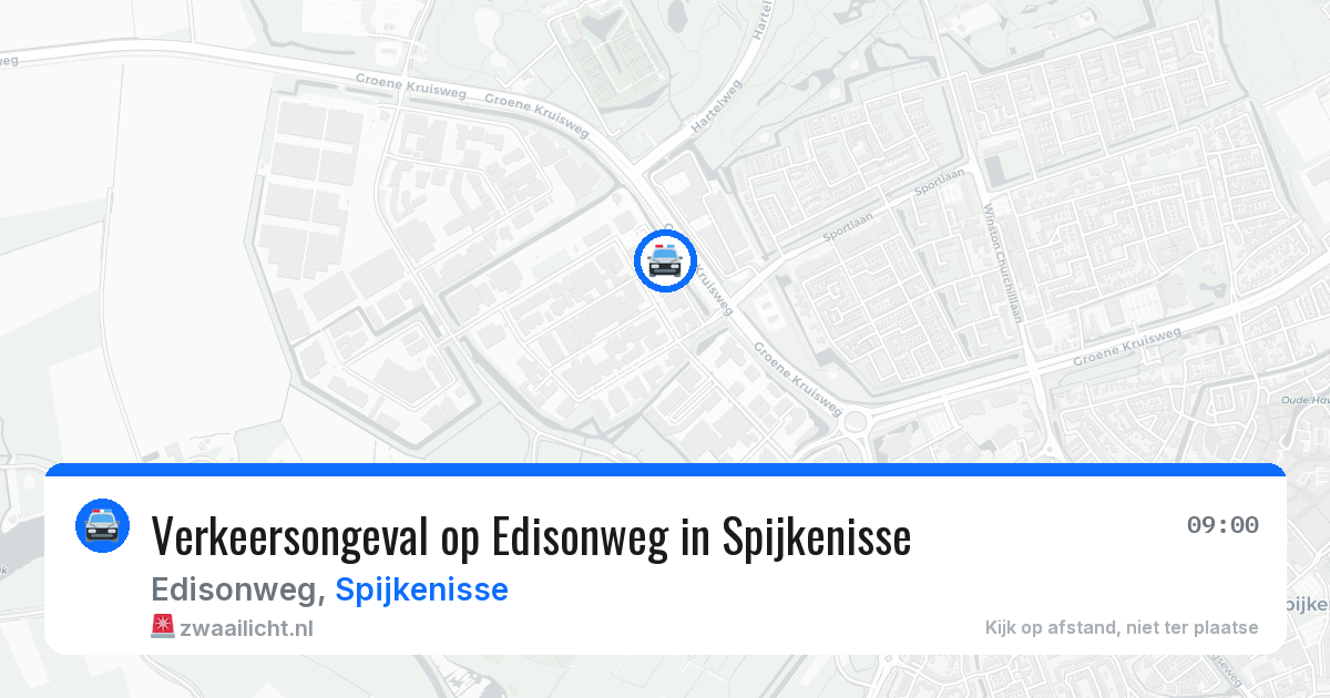 Verkeersongeval op Edisonweg in Spijkenisse — 12 aug 2026