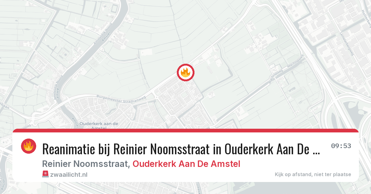 Reanimatie bij Reinier Noomsstraat in Ouderkerk Aan De Amstel — 14 jul 2026
